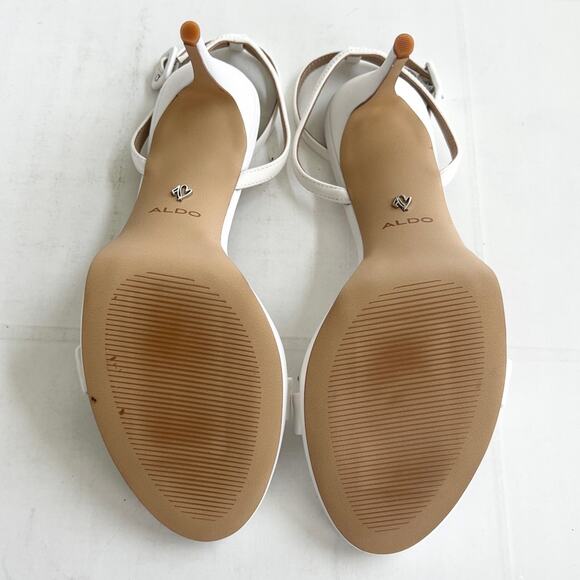 New ALDO Katelina Elegant Stiletto Strappy Heel Sandals Women’s SIZE 11 White - Picture 7 of 11